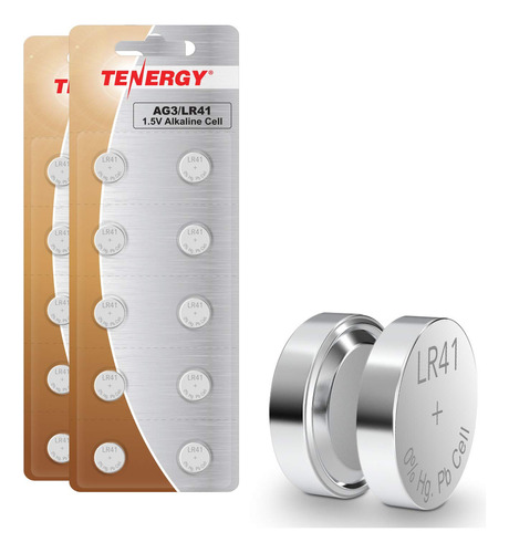 Tenergy Pila De Botn De Batera De 1.5 Voltios Lr41, Equivale