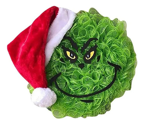 Imagen 2 de 8 de Corona De Navidad Grinch Para Puerta De Entrada