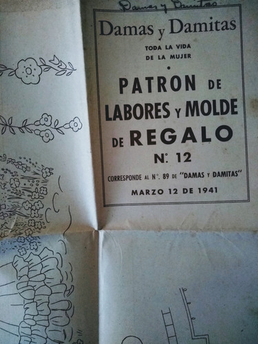 Patrón 12 Molde Y Bordado Damas Y Damitas N 89-12 Marzo 41