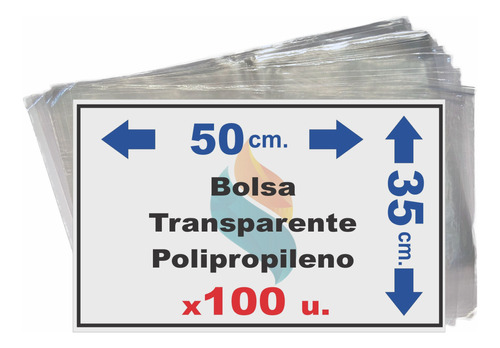 Bolsa Transparente Celofan Polipropileno 35x50 Cristal X 100