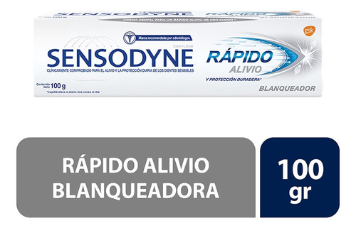 Sensodyne Crema Dental Rápido Alivio Blanqueador 100gr