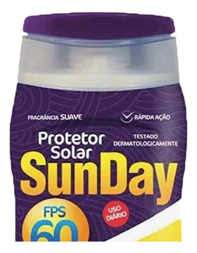 Kit 2 Protetor Solar Sunday Fator 60 Fps 120 Ml Proteção Sol