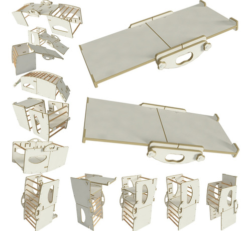 Prancha 2faces - Escalada E Escorrega - Toddler Playset Gym