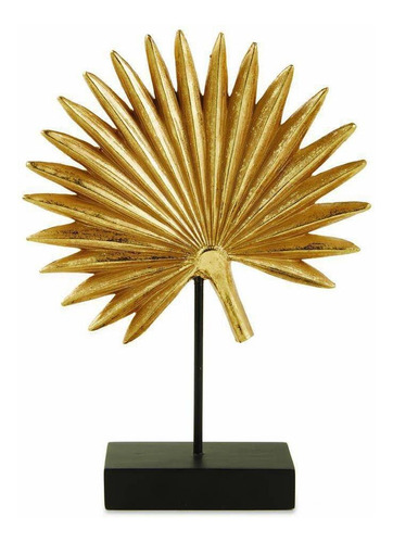Escultura Decorativa Folha Em Poliresina Dourada 12276 Mart Cor Dourado