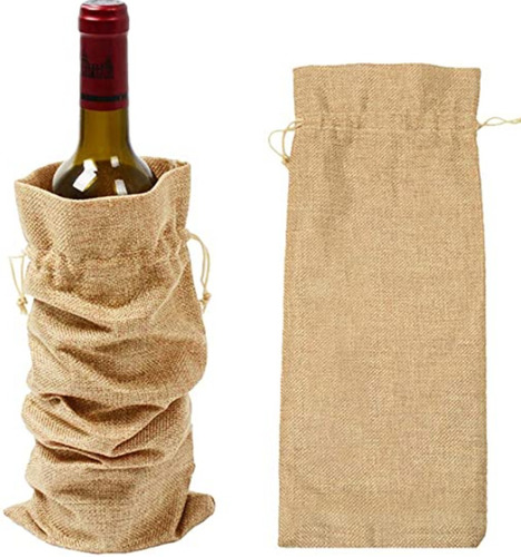 Bolsa De Regalo Botella De Vino 33x16.5cm Para Eventos Xun