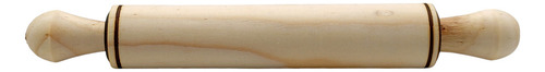 Rodillo De Madera Artesanal, Amasar Galletas, Mini 17x2.5cm Color Café Integral