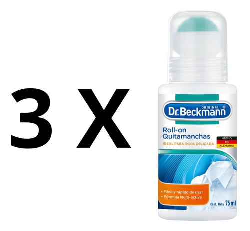 Dr. Beckmann -  Roll-on Quitamanchas  75ml X 3 Unds