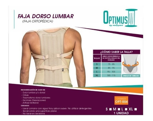 Faja Ortopedica Dorso Lumbar