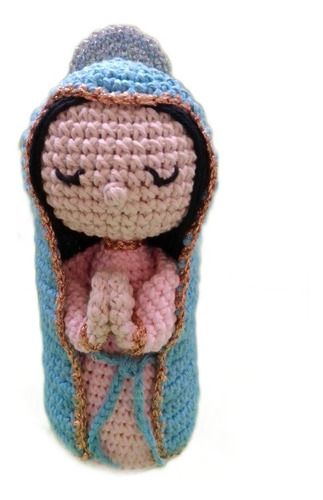 Virgen María (amigurumi) Tejida En Hilo Al Crochet