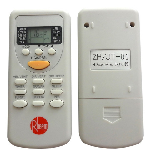 Controle Remoto Ar Condicionado Rheem Split Wall Original