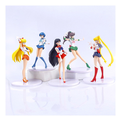 Juego De 5 Figuras De Acción De Sailor Moon Modelo Toy Dolls