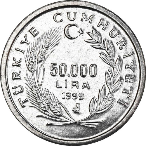 Turquía 50.000  Lira 1999 - Conmemorativa Fao - Km#1103