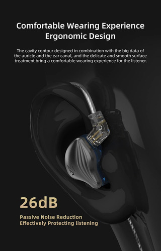 Auriculares Kz Zex 1 Electrostaticos+1 Dynamic In-ear Oro Ro