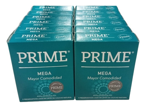 Preservativo Prime Mega 12 Cajitas X 3 (36 Unidades)