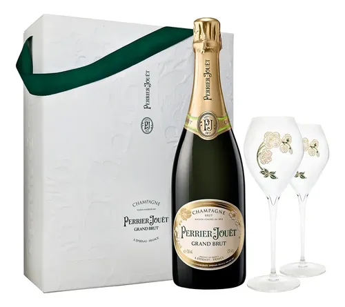 Kit Champagne Perrier Jouet Grand Brut 750ml + 2 Taca