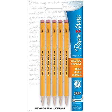 Paper Mate Lápices Mecánicos, Sharpwriter 0.7mm 5 Ea