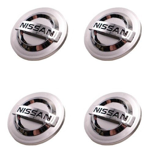 Centro Rin Nissan Tapon Tapa Kit Juego 4 Piezas Emblematico