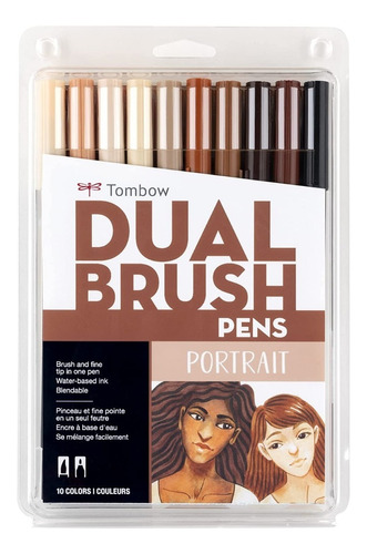 10 Marcadores Tombow Dual Brush / Para Retrato Colores Piel