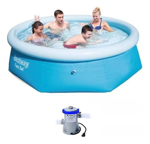 Piscina Inflável Redondo 2300 Litros Com Filtro - Bestway