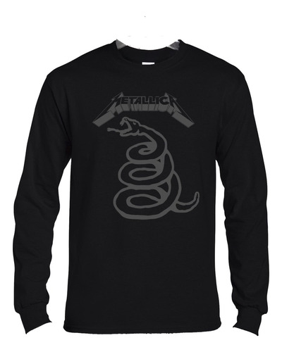 Polera Ml Metallica Black Album Snake Metal Abominatron