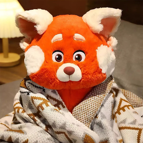 Li Peluche Mei Panda Turning Red, 45 Cm, Color