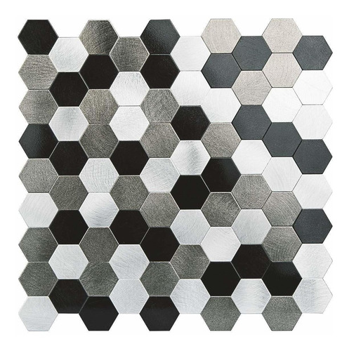 Decopus Metal Peel And Stick Tile Backsplash (hexagon Chips 