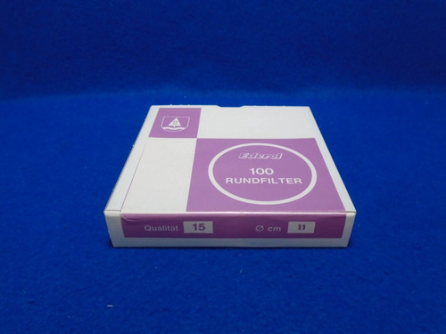 Papel Filtro Cualitativo Ederol No. 15, Diam. 11 Cm 8 Um