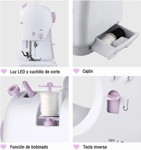 Imagen 10 de 10 de Multifunción Máquina De Coser Portátil Y Eléctrica