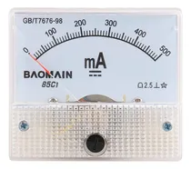 Comprar Baomain Amperímetro Analógico 85c1 Dc 0-500 Ma Micro Amp Med