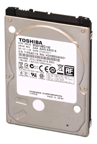 Disco Duro Interno Toshiba De 1 Tb De 2.5 Pulgadas