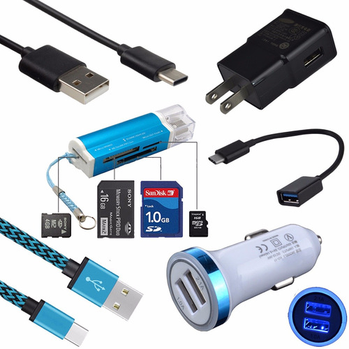 Pared Cable Cargador Para Coche Usb Cable Datos Otg Para Sam