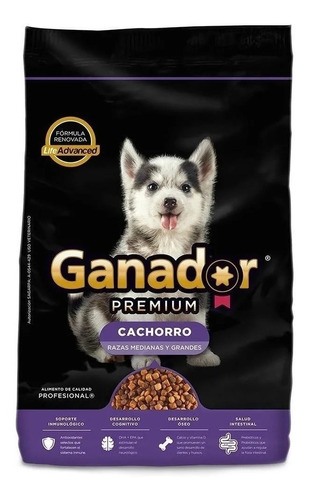 Alimento Ganador Premium Perro Cachorro Raza  Grande/med 4kg