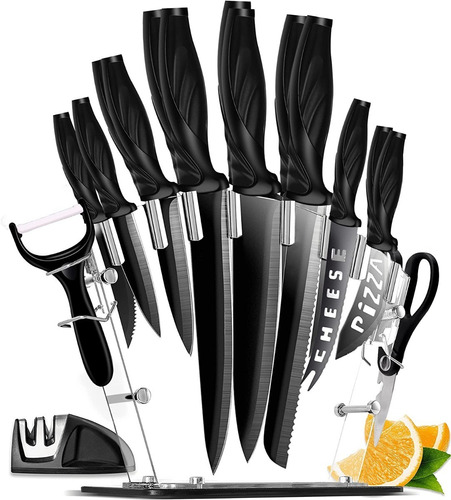 Cuchillos Para Chef Con Utensilios Para Cocina Y Afilador