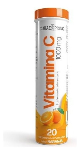 Vitamina-c 1000 Mg 20 Comprimidos Efervescentes. Sabor Naranja