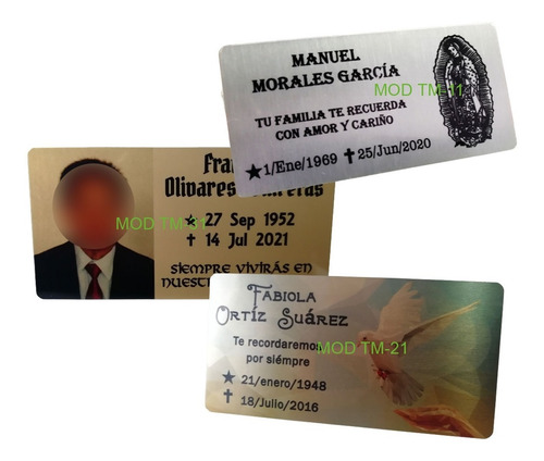 2 Placas Paraurna Y/o Nicho Personalizadas Fullcolor 12x6 Cm