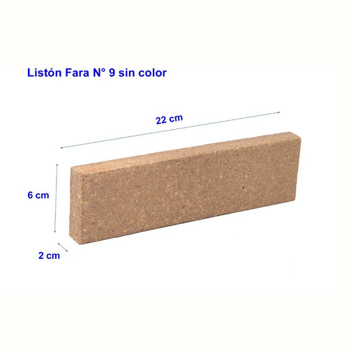 Imagen 2 de 7 de Listones Refractarios Fara N°9 Sin Color 22 X 6 X 2 Cm