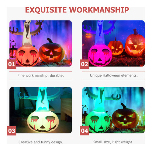Calabaza Inflable Con Fantasma De Halloween