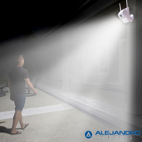 Imagen 3 de 7 de Reflector Camara Seguridad Wifi Exterior Movimiento Alarma