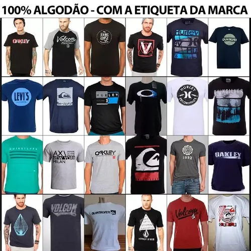 Kit 10 Camisas Camisetas Blusa Masculina De Marca Importada | Frete grátis