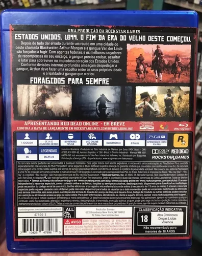 Red Dead Redemption 2 Ps4 - Jogo + Steelbook + Mídia Física + Mapa