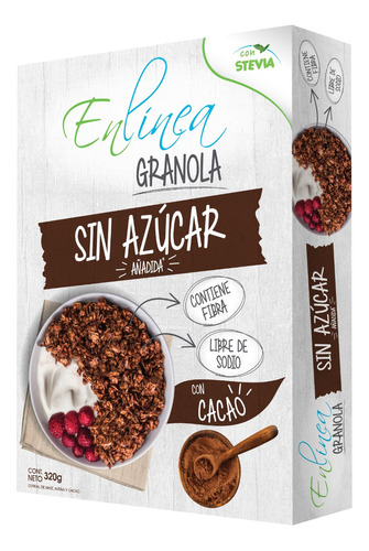 Cereal Granola Con Cacao En Línea, Sin Azúcar 320g