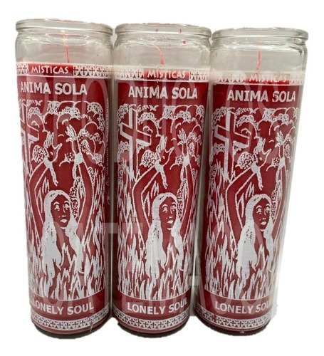 12 Veladoras Esotericas Anima Sola/ Calidad Premium