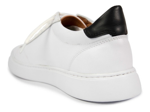 Imagen 5 de 10 de Zapatilla De Cuero Blanco Studebaker Royal