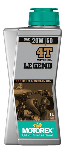 Aceite Motorex 4t 20w50 Legend 1 Litro Mineral Rider Moto ®