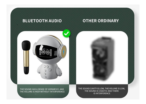 Altavoz Bluetooth Mini Robot Soundbox Music Center Inalá Color Verde