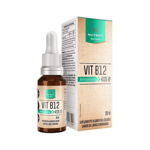 Vit B12 Líquida - Metilcobalamina - Sabor Limão E Morango