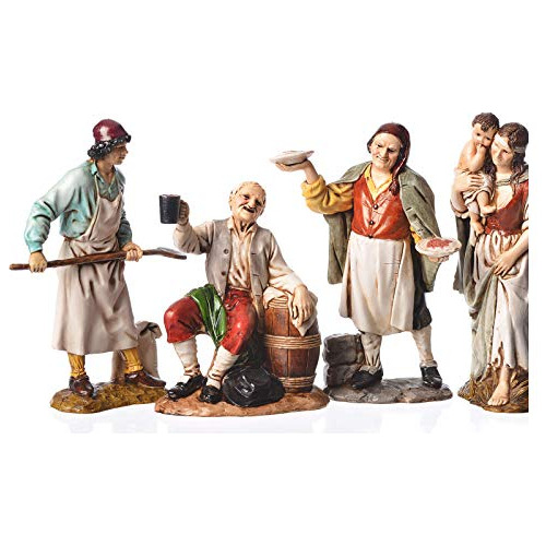 Figuras De Pesebre Moranduzzo, 4 Personajes, 12cm Holyart