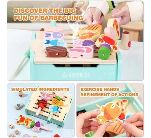 Juego De Juguetes De Madera Para Barbacoa, Regalo Para Niños