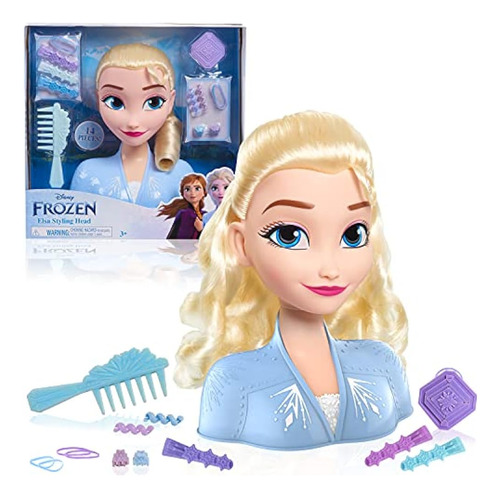 Cabeza De Peinado De Elsa Frozen 2 De Disney, 14 Piezas, Inc