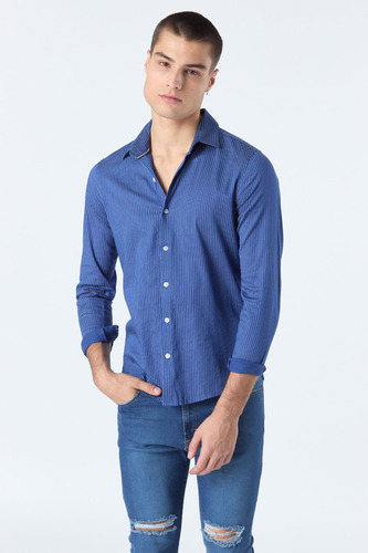 Camisa Ml Adarve Azul Tascani
